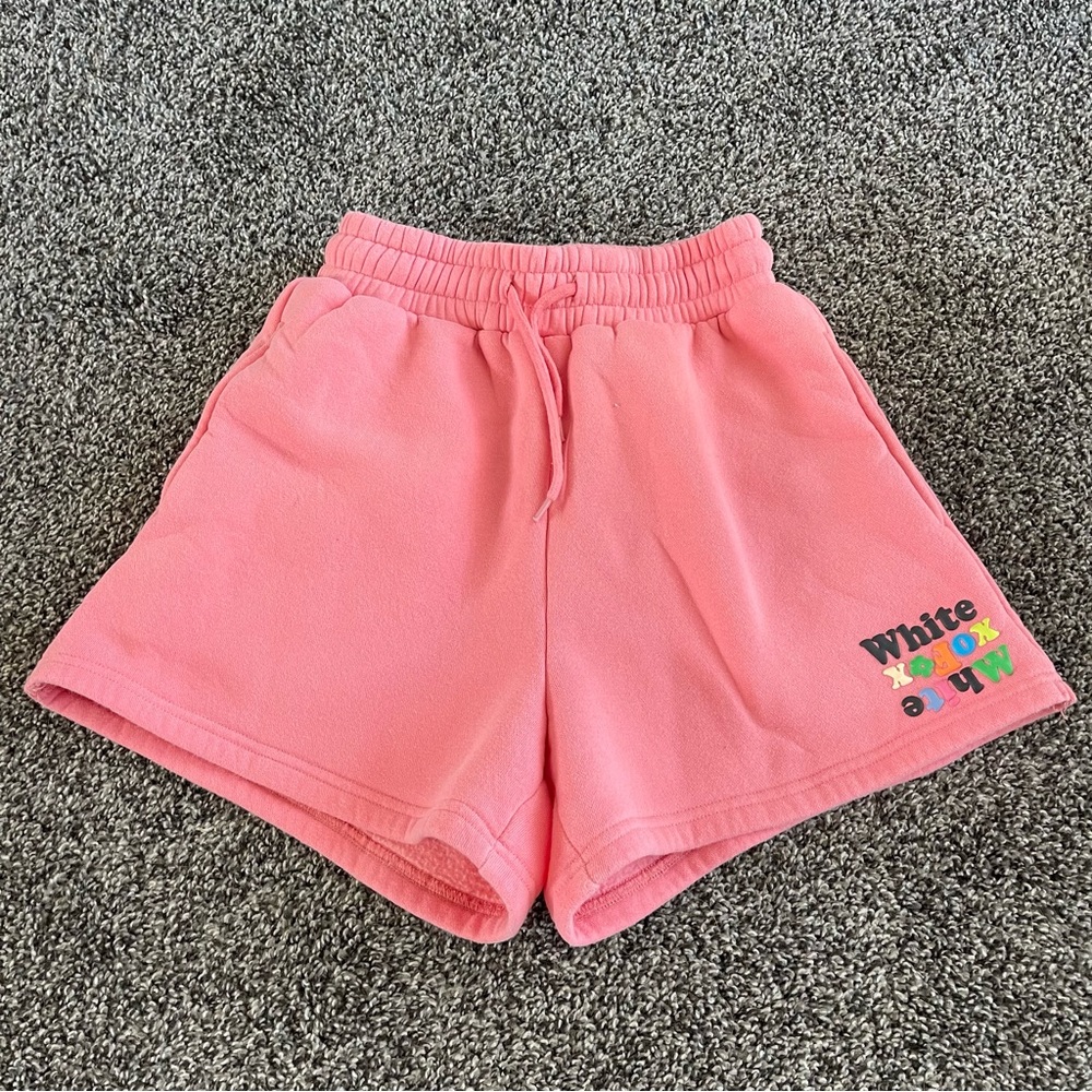 White fox sweat shorts